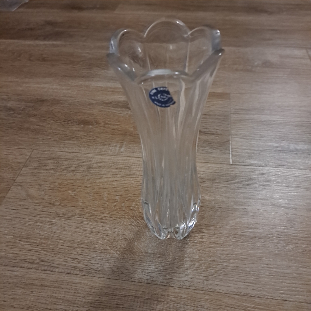 Vintage LENOX Elegant Clear Crystal Flower Vase